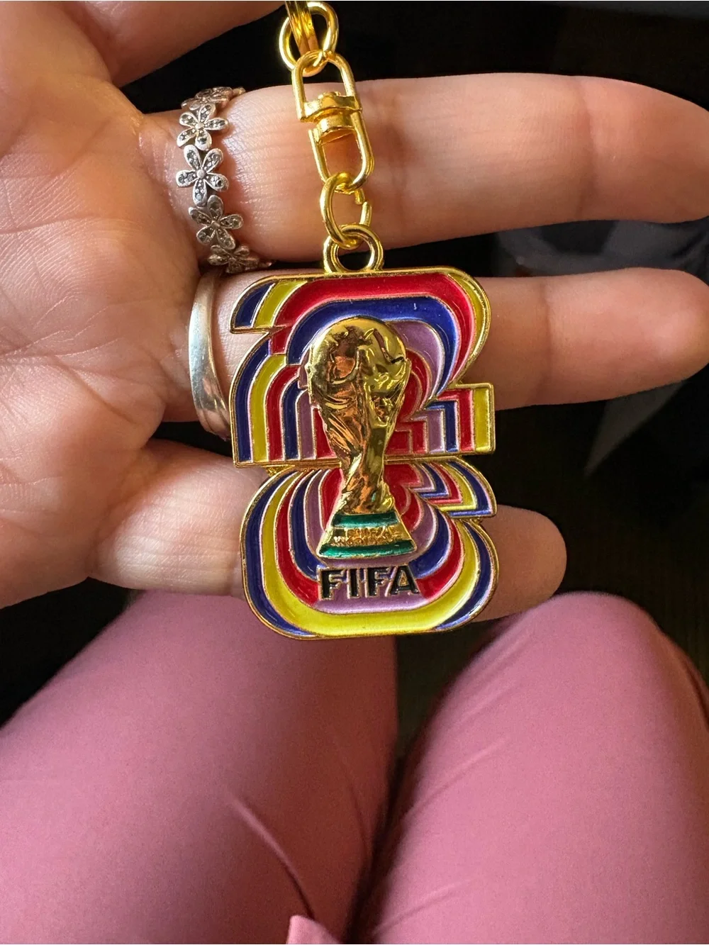 FIFA World Cup Gold-tone Enamel Keychain